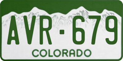 CO license plate AVR679