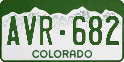 CO license plate AVR682