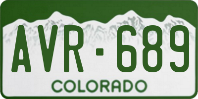 CO license plate AVR689