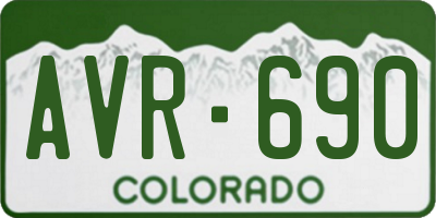 CO license plate AVR690