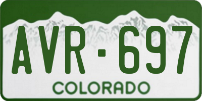 CO license plate AVR697
