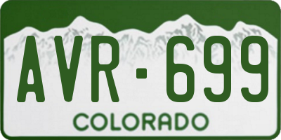 CO license plate AVR699