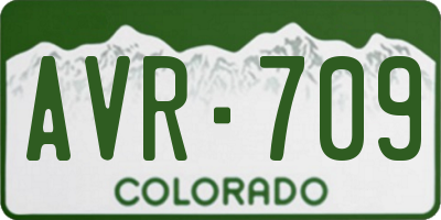 CO license plate AVR709