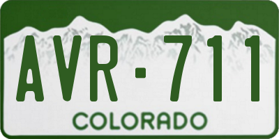 CO license plate AVR711