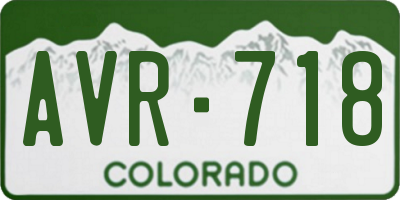 CO license plate AVR718