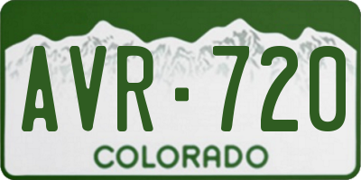 CO license plate AVR720