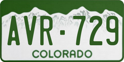 CO license plate AVR729