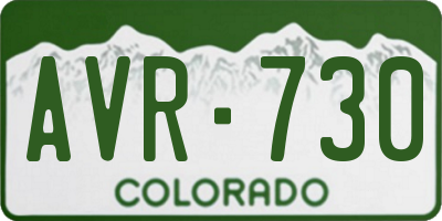 CO license plate AVR730