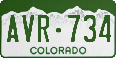 CO license plate AVR734