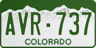 CO license plate AVR737