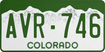 CO license plate AVR746