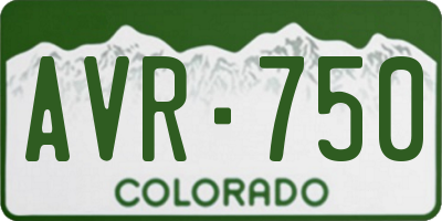 CO license plate AVR750