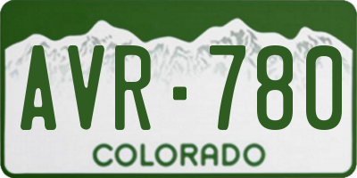 CO license plate AVR780