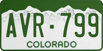 CO license plate AVR799