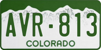 CO license plate AVR813
