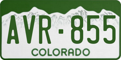 CO license plate AVR855