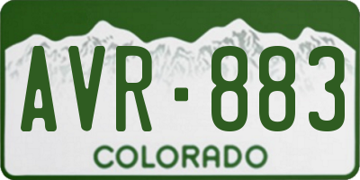 CO license plate AVR883