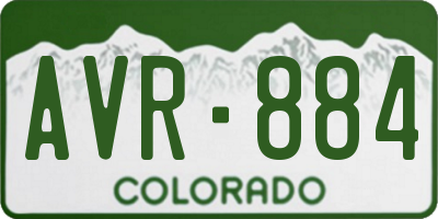 CO license plate AVR884
