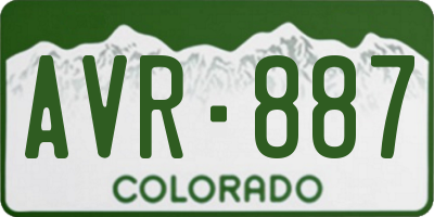 CO license plate AVR887