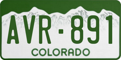 CO license plate AVR891