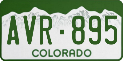 CO license plate AVR895