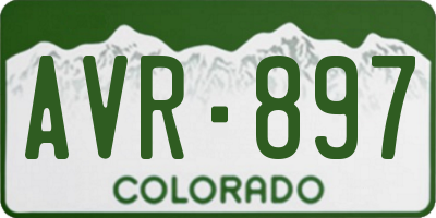 CO license plate AVR897