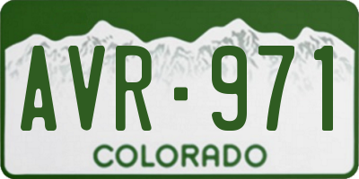 CO license plate AVR971