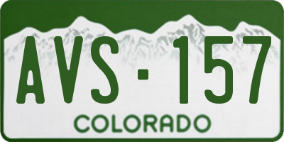 CO license plate AVS157