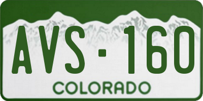 CO license plate AVS160