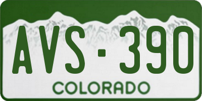 CO license plate AVS390