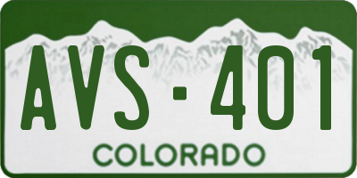 CO license plate AVS401
