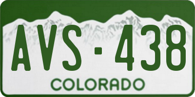 CO license plate AVS438