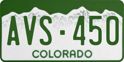 CO license plate AVS450