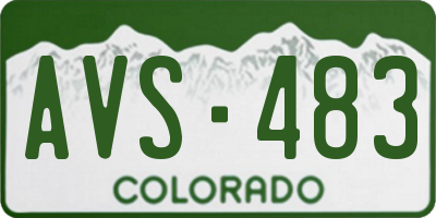 CO license plate AVS483