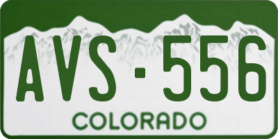 CO license plate AVS556