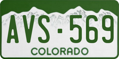 CO license plate AVS569