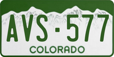 CO license plate AVS577