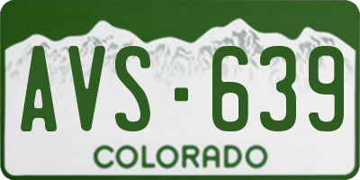 CO license plate AVS639