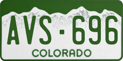 CO license plate AVS696