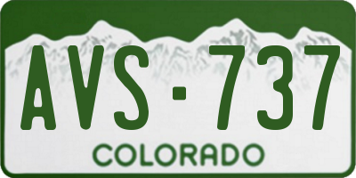 CO license plate AVS737