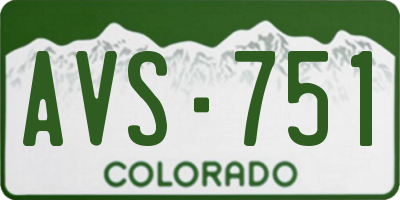CO license plate AVS751