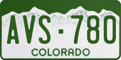 CO license plate AVS780