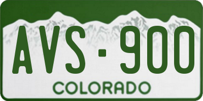 CO license plate AVS900