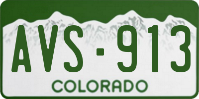 CO license plate AVS913