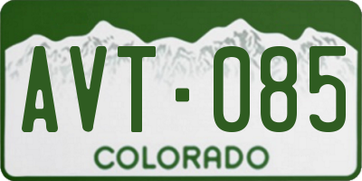 CO license plate AVT085