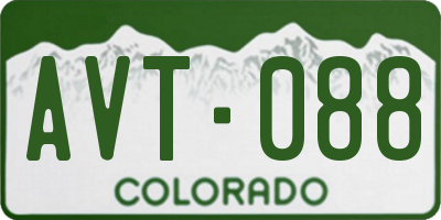 CO license plate AVT088