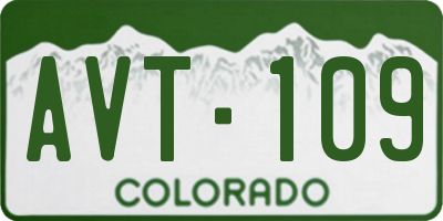 CO license plate AVT109