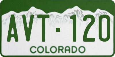 CO license plate AVT120