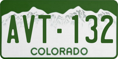 CO license plate AVT132