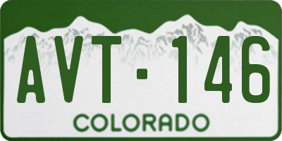 CO license plate AVT146